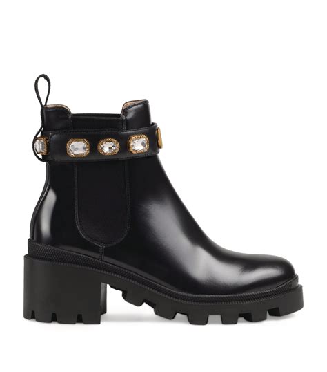 gucci men's ankle boot|gucci boots embellished.